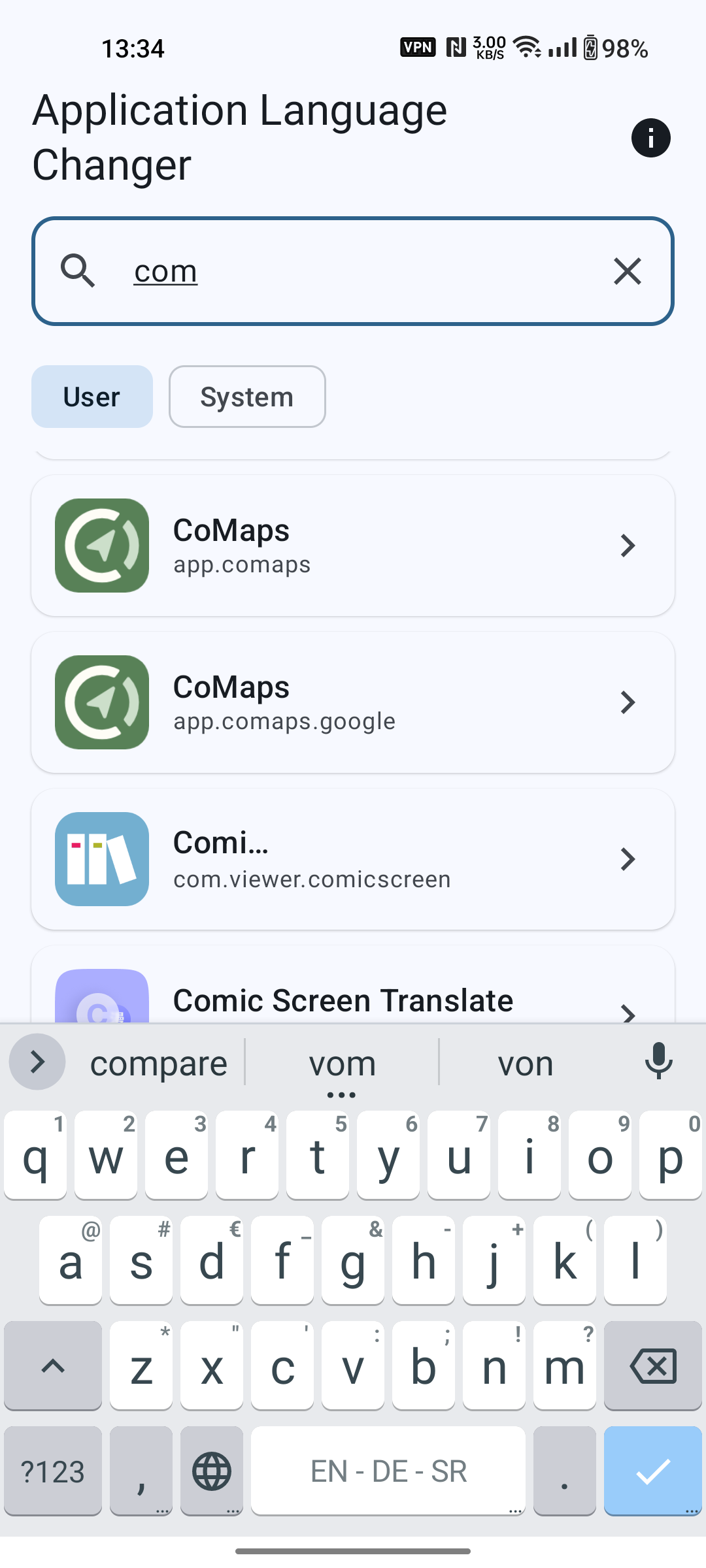 Search functionality